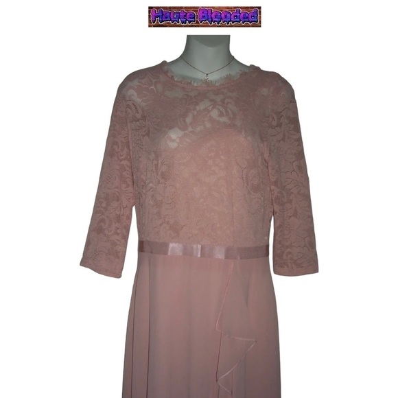 Miusol Pink Dress Lace Ruffle Party Wedding Princess Pretty Ribbon Coquette Sz L - Picture 7 of 12